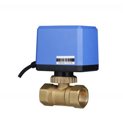 Ventilator spoel elektrisch geactiveerde veer terugtrekkende actuator DN50 Messing 3 Way gemotoriseerde kogelklep