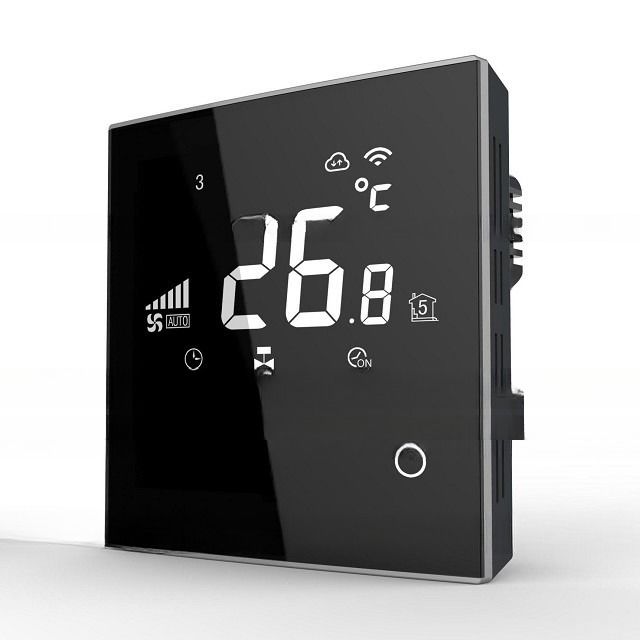 Wifi touchscreen thermostaat voor slimme kamerbesturing in thuis-officiële werkomgeving